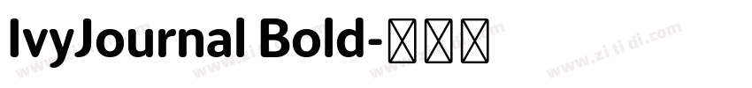 IvyJournal Bold字体转换